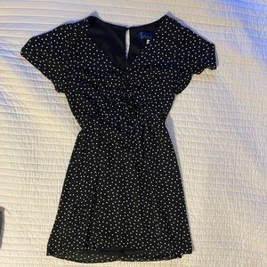 Francesca’s Black and white polka dot midi dress size s